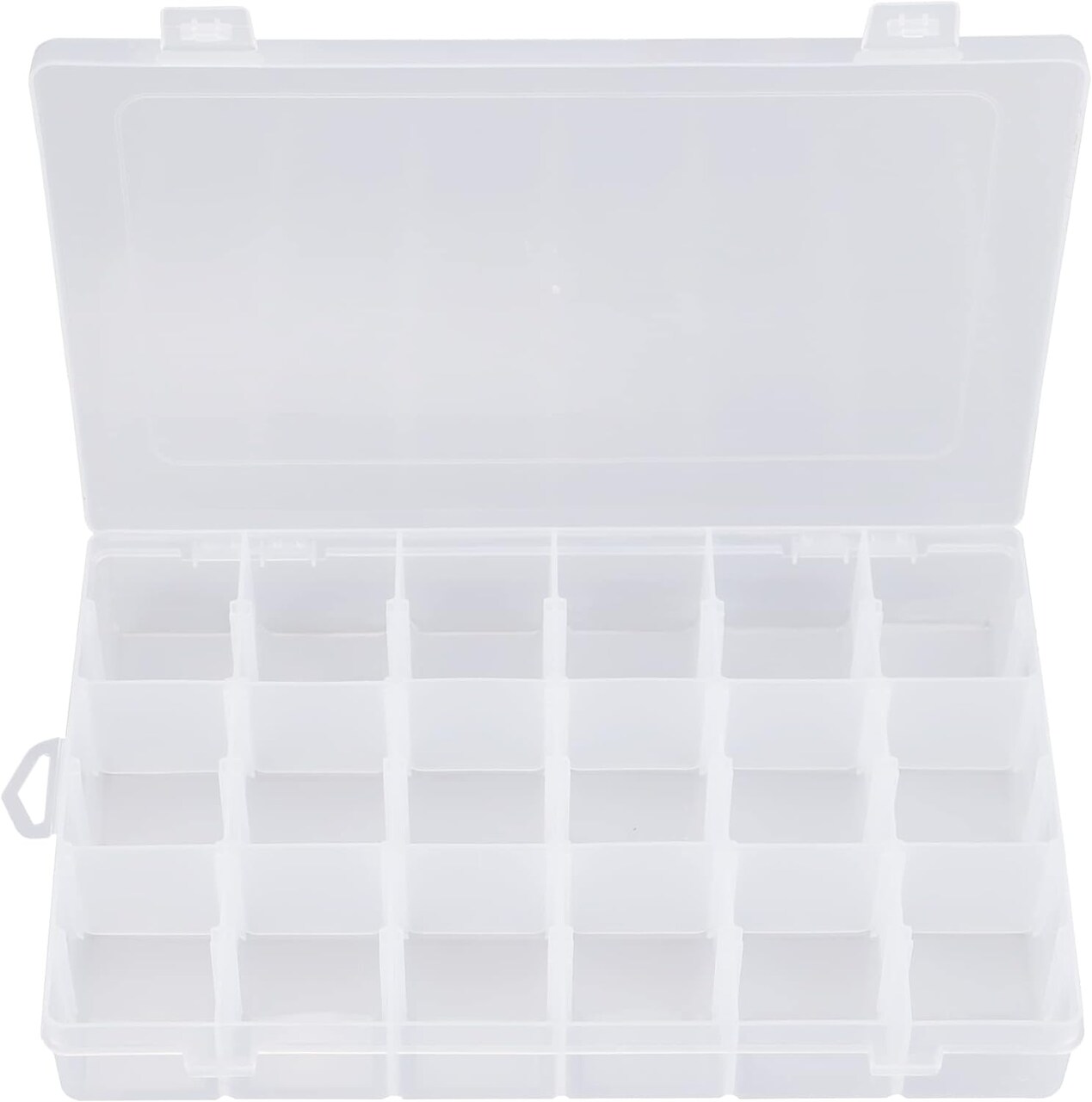 Tackle Box Organizer Plastic Organizer Boxes Large 18 Grids Compartment box with Dividers Clear Containers Jewelry Beads Storage
